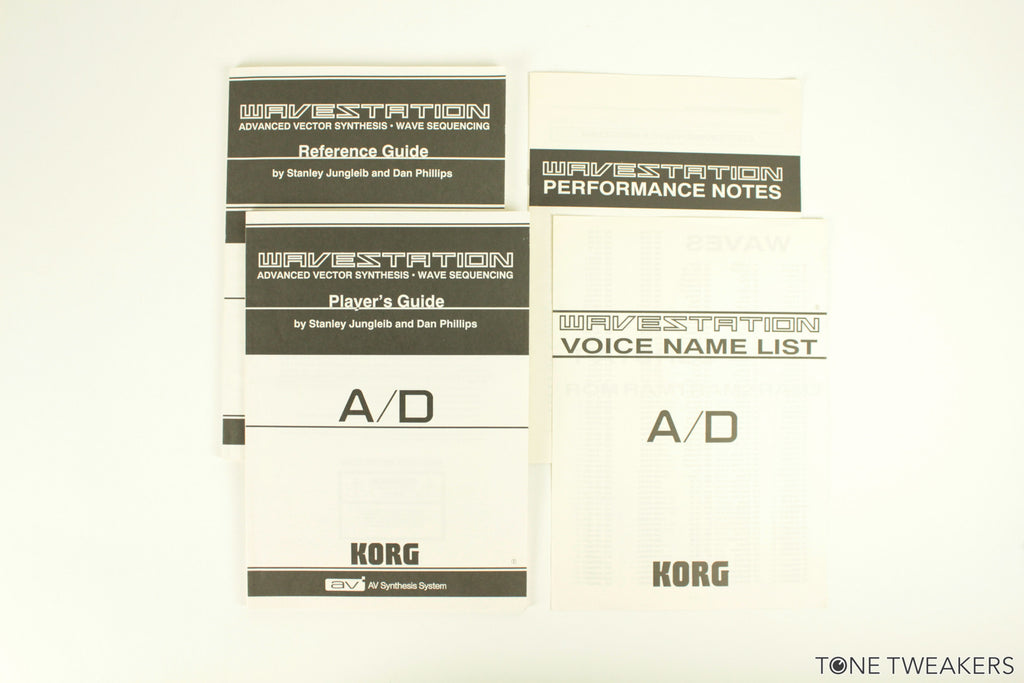 Korg Wavestation A/D Original Manuals